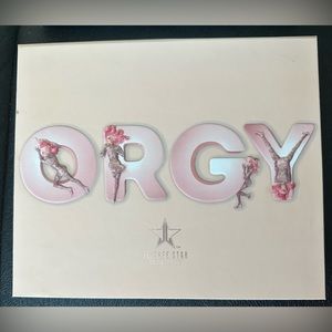 Jeffree Star cosmetics, Orgy eyeshadow palette, 3 swatched shadows, like new!